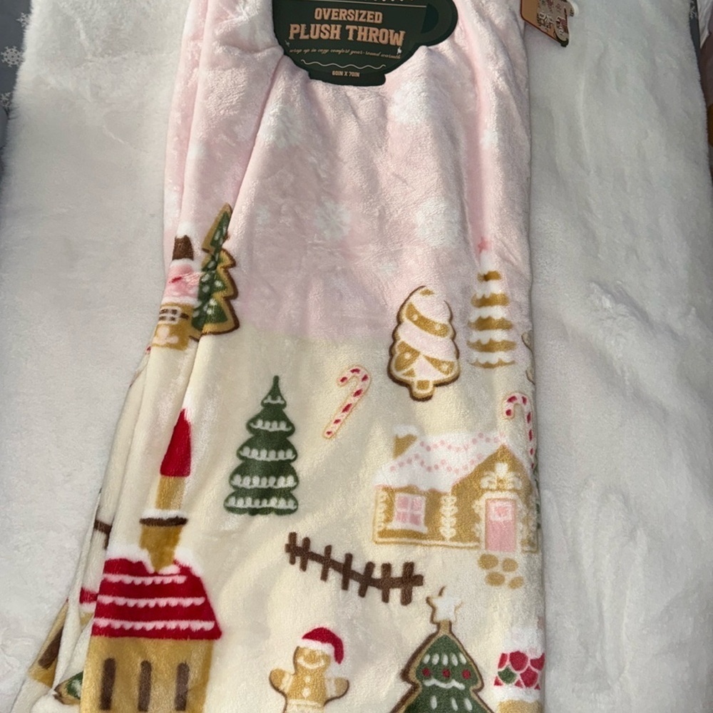 Envogue Plush Oversized Faux Fur Throw Gingerbread Blanket